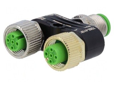 Adaptor T M12 tată, M12 mamă x2 A-DeviceNet/CANopen foto