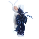 Cumpara ieftin Lumanare Botez cu Dantela si Bebelus Atasat - LB11