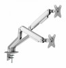 Suport Dual Monitor Serioux MM63-C024, 17-32 inch, VESA 75/100, Rotire, Inclinare, Pivotare, Birou, Reglabil