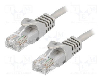 Cablaj Patch Cord U/UTP 5e CCA gri 2m RJ45 - LOGILINK foto