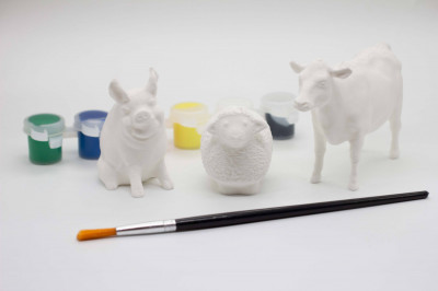 Set de pictat figurine Animale Domestice My little farm (3 buc), culori acrilice 6x3ml foto