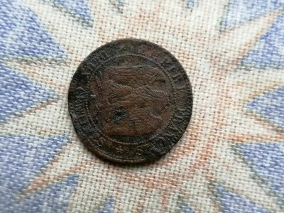 FRANȚA 2 CENTIMES 1862 K foto
