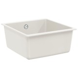 vidaXL Chiuvetă Alb 430 x 460 mm 80% Quartz și 20% Rășină 42028423