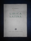 N. I. Herescu - Lirica latina (1937, prima editie)