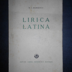 N. I. Herescu - Lirica latina (1937, prima editie)