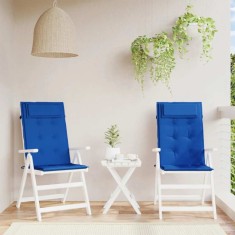 Gossi perne scaun spatar inalt 2 buc albastru regal, tesatura oxford