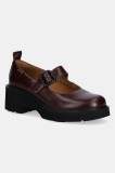 Camper pantofi de piele Milah culoarea bordo, cu toc drept, K201681-007
