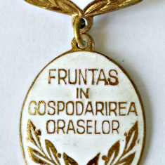 INSIGNA FRUNTAS IN GOSPODARIREA ORASULUI 1965