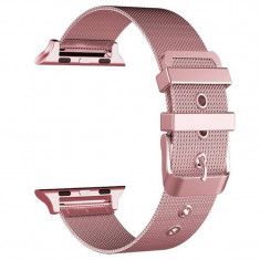 Curea tip Milanese Loop, compatibila Apple Watch 40mm, Hot Pink foto