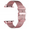 Curea tip Milanese Loop, compatibila Apple Watch 40mm, Hot Pink