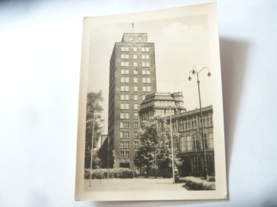 Fotografie mica DDR 1958 Sediul Zeis Jena , 9x6,6cm foto