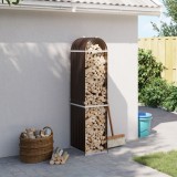 vidaXL Suport pentru bușteni, maro, 40x45x170 cm, oțel galvanizat