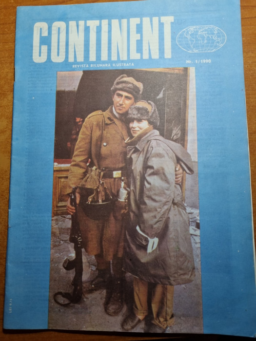 revista continent ianuarie 1990 - anul 1,nr. 1,prima apritie