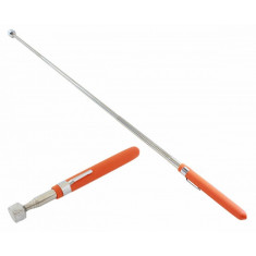 Recuperator extensibil cu magnet, lungime 17 - 66,5 cm, 11 mm, argintiu/portocaliu