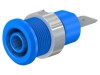 Soclu banană 4mm 32A 1kV albastru nichelat