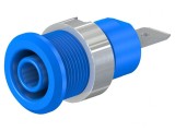 Soclu banană 4mm 32A 1kV albastru nichelat