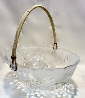 Fructieră coșuleț din sticla foto