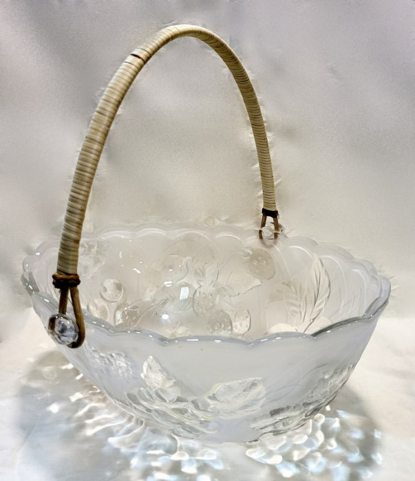 Fructieră coșuleț din sticla