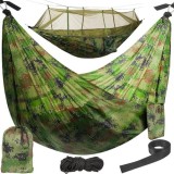 Hamac turistic Gardlov cu plasa anti-tantari, 260x140 cm, camuflaj
