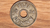 Fiji - moneda de colectie - raritate - 1 penny 1934 George V - stare f buna !