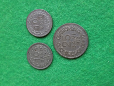 Monede 10 bani 1954, 10 bani 1956 si 25 bani 1952 foto