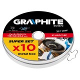 Disc taiere metal inox 115x1,0x22,2 mm Graphite, set 10 bucati