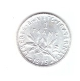 Moneda Franta 1 franc 1915, stare excelenta, curata, Europa, Argint