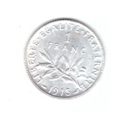 Moneda Franta 1 franc 1915, stare excelenta, curata