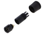 Conector circular BINDER 719 4 pini tată lipire IP40 60V 3A