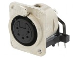 Conector XLR 5 PIN unghi 90&deg;, Neutrik