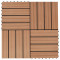 vidaXL Plăci podea, 11 buc., culoare tec, 30 x 30 cm, WPC, 1mp