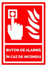 Semn de buton pentru alarma in caz de incendiu foto