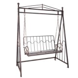 Balansoar gradina, metalic, cu arcada, pergola, 2 locuri, bronz antic, 162x90x205 cm, Don GartenVIP DiyLine, Chomik