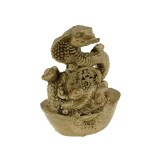 Sarpe Auriu Feng Shui pe Pepita - Decoratiune Casa, Obiect Decorativ, Bunastare, Zodiac Chinezesc