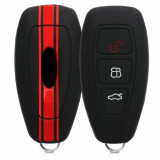 Cumpara ieftin Husa Cheie Auto pentru Ford, 3 Butoane, Keyless Go, Silicon, Negru, 44708.03