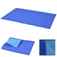Patura pentru picnic, albastru ?i bleu, 100 x 150 cm foto