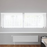 VidaXL Perdele cu perdele Alb 300 x 100 cm Poliester
