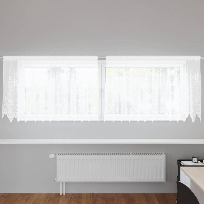 vidaXL Perdele cu perdele Alb 500x100cm Poliester 4107893