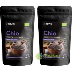 Pachet Seminte de Chia Ecologice/Bio 125g+125g