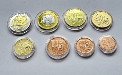 A166-UNC-Lituania 2003-euro specimen prototip monede numismatica. foto