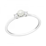 Inel Argint 925 cu Cristale Zirconiu White, Marimea 55, Dubla Piatra, Cutie Cadou