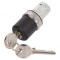 Comutator rotativ cu cheie 22mm 2 poziții negru