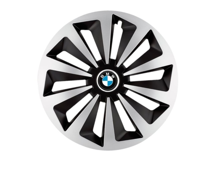 Set 4 capace roti Fox Gri-Negru R14 pentru gama auto BMW