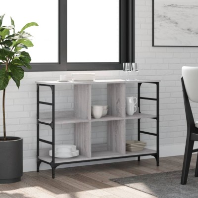 Gossi servanta, gri sonoma, 102x32x73,5 cm, lemn prelucrat foto