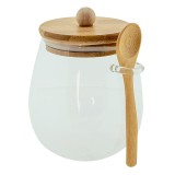 Cumpara ieftin Borcan sticla bambus 12x11x13 cm, 660 ml