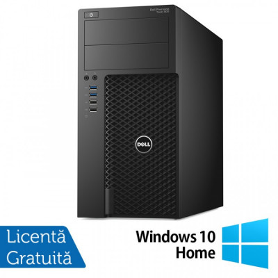 Workstation Refurbished Dell Precision 3620 Tower, Intel Xeon E3-1270 V5 3.60 - 3.90GHz, 16GB DDR4, 256GB NVME + 1TB HDD SATA, Placa video Nvidia M200 foto