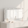VidaXL Oglindă de toaletă cu lumini LED Albă 80x45x18 cm
