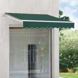 Paravan solar Bitonto 350 x 250 cm verde inchis unghi inclinare reglabil [en.casa] HausGarden Leisure, [en.casa]