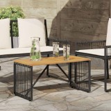 vidaXL Masă de exterior Negru și Maro 80 x 40 x 40 cm poliratan 42025164