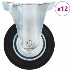 vidaXL Roți fixe, 12 buc., 100 mm 277952